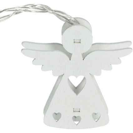 LED Božična veriga 10xLED/2xAA/topla bela 2m angelčki