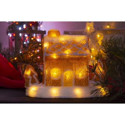 LED Božični okrasek LED/3xAA topla bela