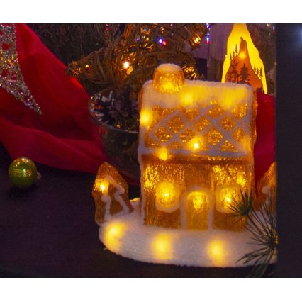 LED Božični okrasek LED/3xAA topla bela