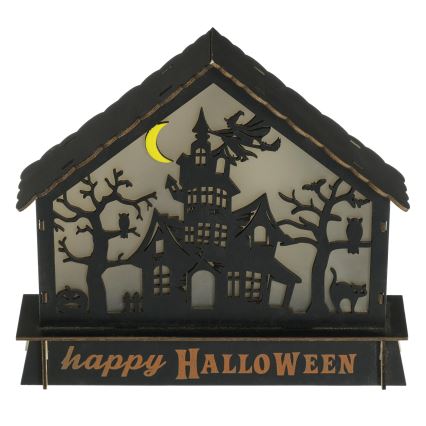 LED Dekoracija HALLOWEEN LED/2xAA/multicolor strašena hiša