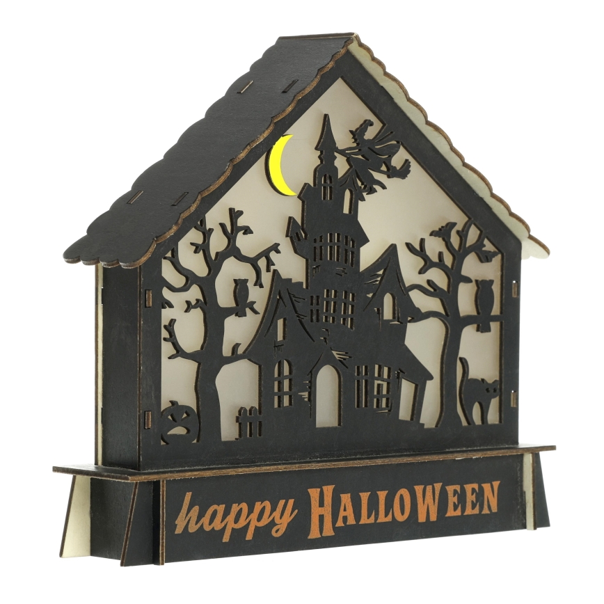 LED Dekoracija HALLOWEEN LED/2xAA/multicolor strašena hiša
