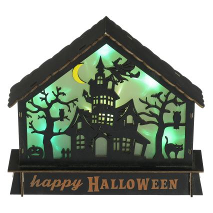 LED Dekoracija HALLOWEEN LED/2xAA/multicolor strašena hiša