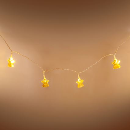 LED dekorativni niz 10×LED/2×AA 1,65 m topla bela