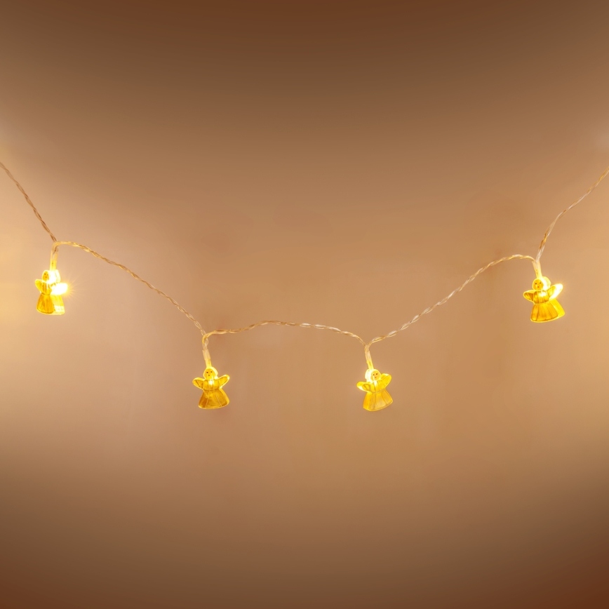 LED dekorativni niz 10×LED/2×AA 1,65 m topla bela