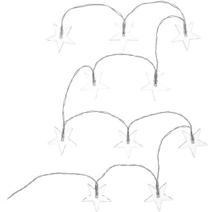 LED dekorativna veriga 10xLED/2xAA 1,8m hladna bela svetloba