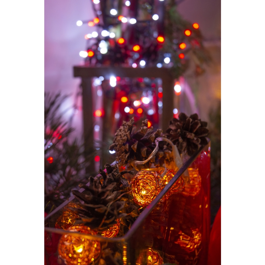 LED okrasni niz 10xLED/2xAA topla bela