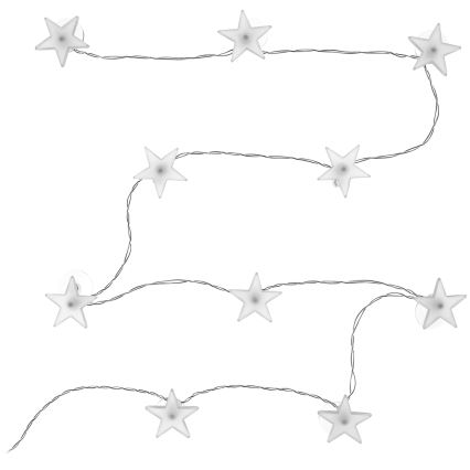 LED dekorativni niz s priseski 10xLED/2xAA 1,8m hladno bela