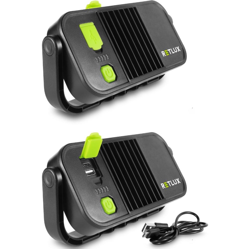 LED delovna svetilka s funkcijo powerbanke LED/4400 mAh IP44 rumena/črna