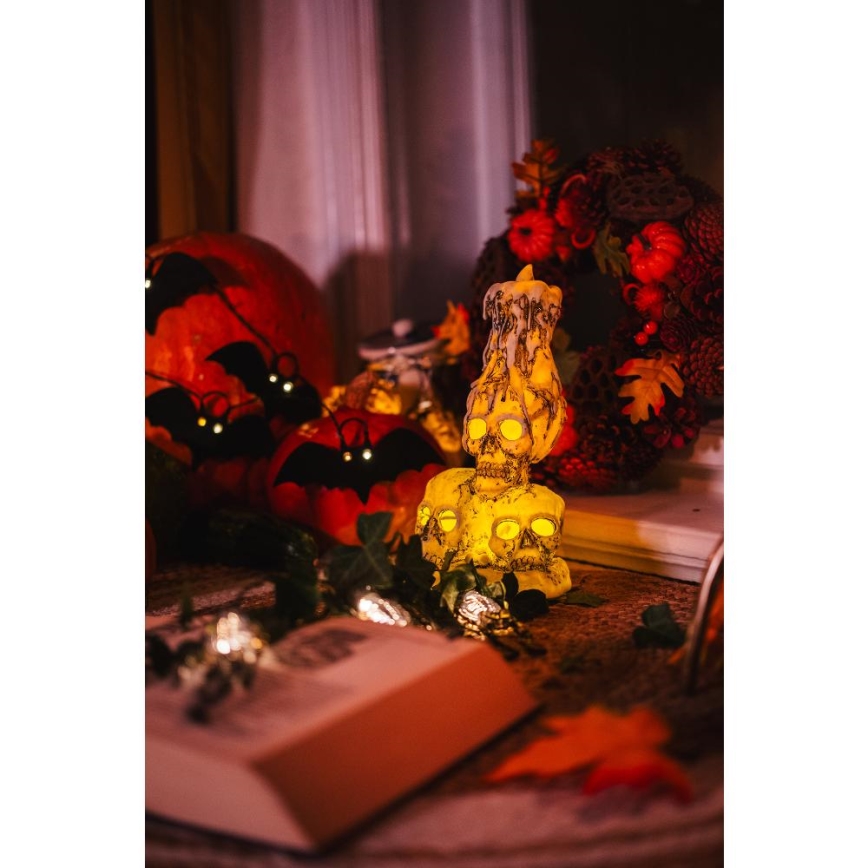 LED Okrasna veriga HALLOWEEN 10xLED/2xAA/topla bela 1,3m bats
