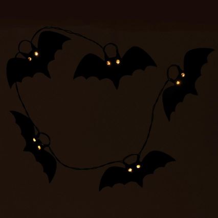 LED Okrasna veriga HALLOWEEN 10xLED/2xAA/topla bela 1,3m bats