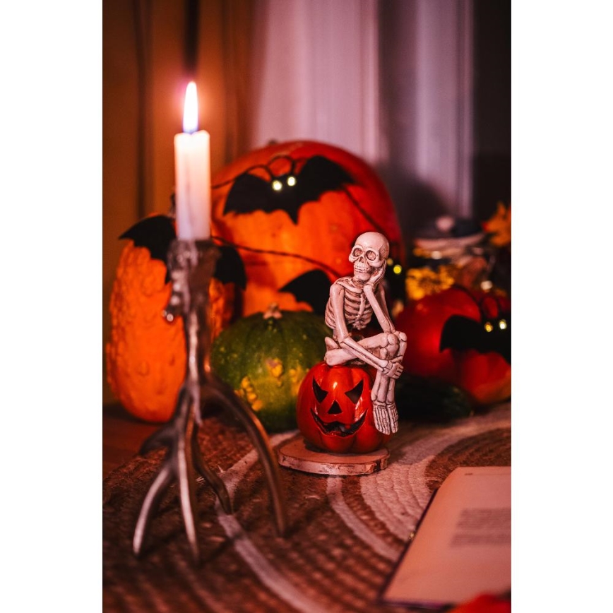 LED Okrasna veriga HALLOWEEN 10xLED/2xAA/topla bela 1,3m bats
