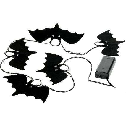 LED Okrasna veriga HALLOWEEN 10xLED/2xAA/topla bela 1,3m bats