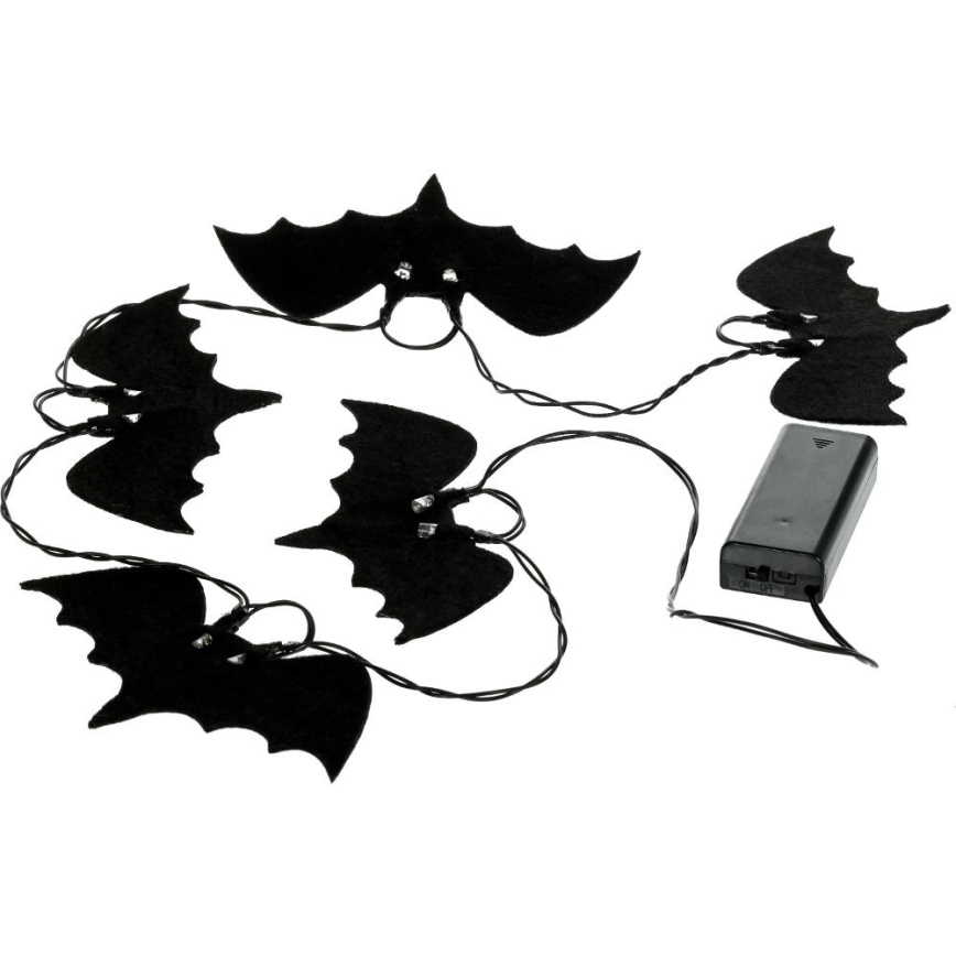 LED Okrasna veriga HALLOWEEN 10xLED/2xAA/topla bela 1,3m bats