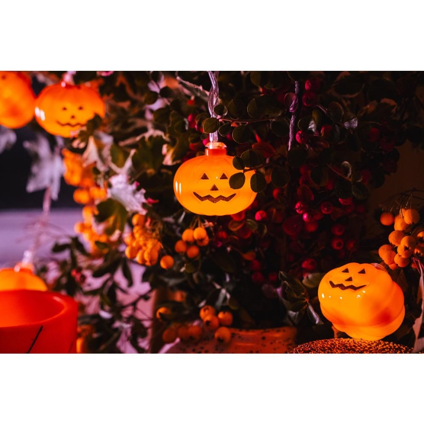 LED Okrasna veriga HALLOWEEN 20xLED/3xAA/topla bela 3,3m buče