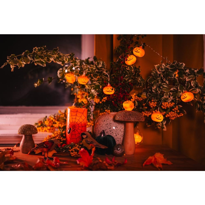 LED Okrasna veriga HALLOWEEN 20xLED/3xAA/topla bela 3,3m buče