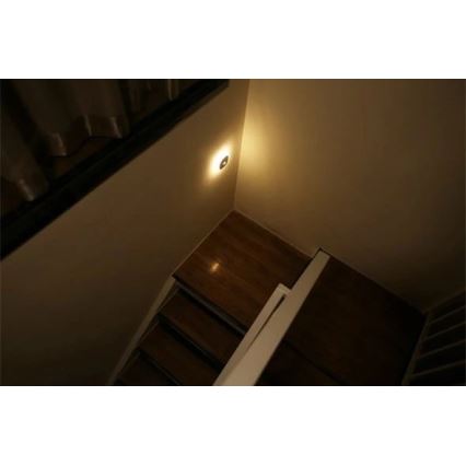 LED Orientacijska svetilka s senzorjem LED/0,45W/3xAAA 3000K bela