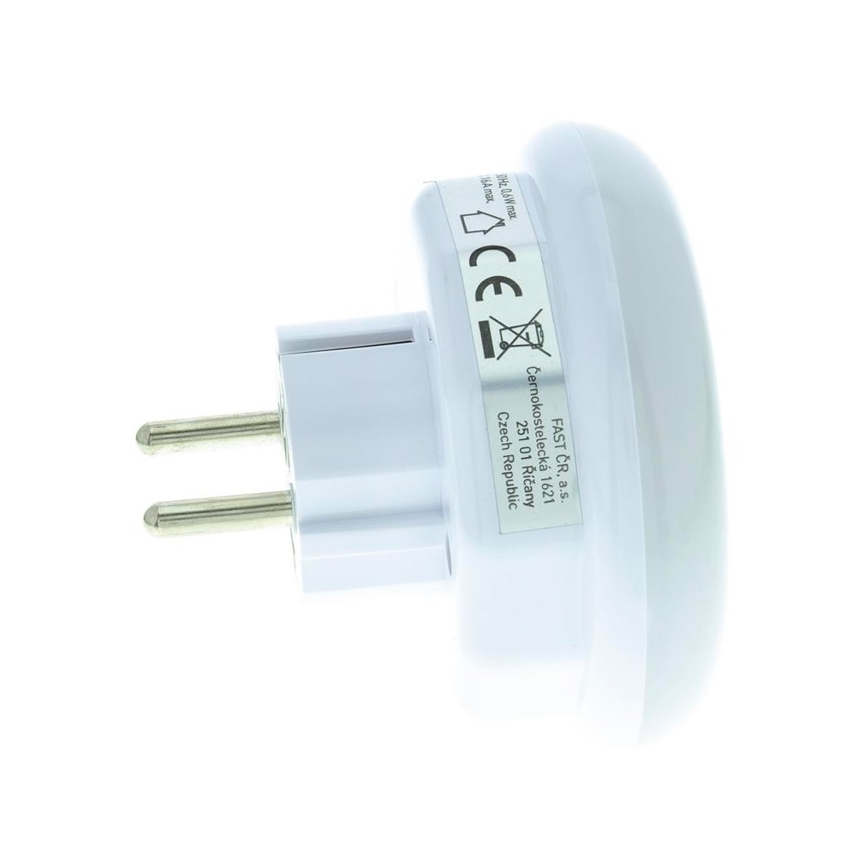 LED Orientacijska svetilka s senzorjem mraka za v vtičnico LED/0,6W/230V