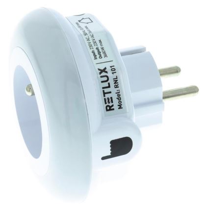LED Orientacijska svetilka s senzorjem mraka za v vtičnico LED/0,6W/230V