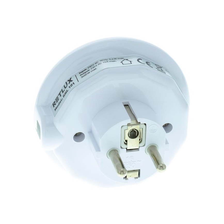 LED Orientacijska svetilka s senzorjem mraka za v vtičnico LED/0,6W/230V