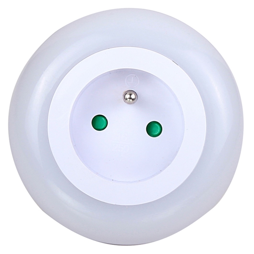 LED Orientacijska svetilka s senzorjem mraka za v vtičnico LED/0,6W/230V