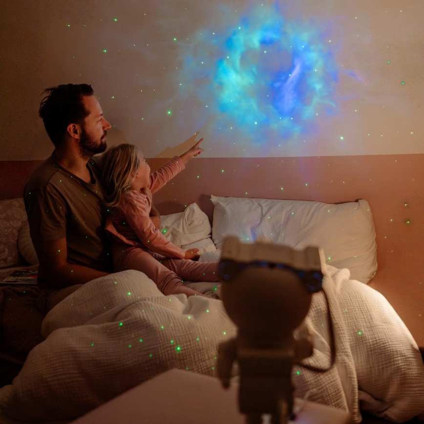 Retlux - LED otroški projektor 230V astronaut 23,3 cm + daljinski upravljalnik