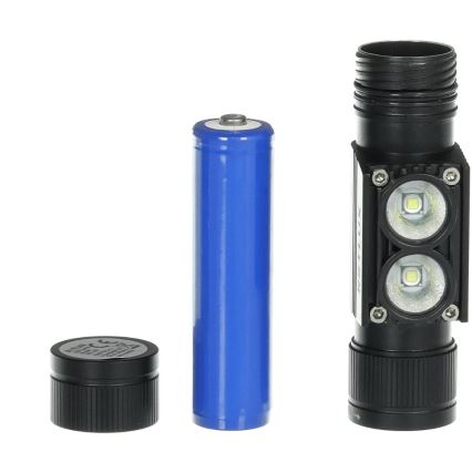 LED Polnilna aluminijasta naglavna svetilka LED/2600 mAh IP66