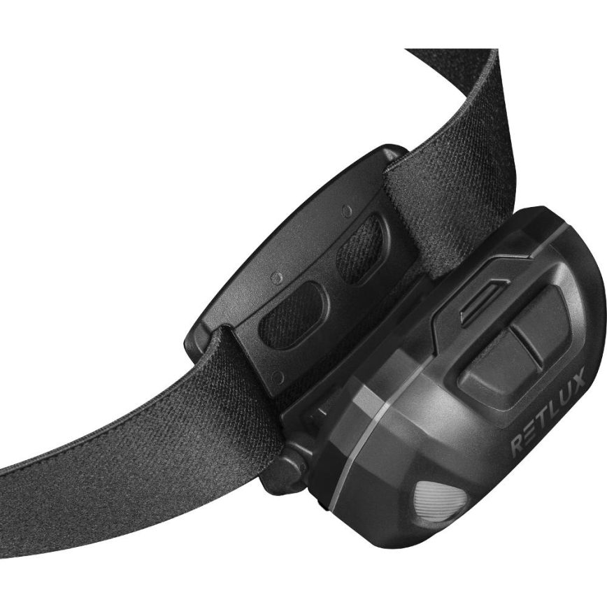 LED polnilna čelna svetilka LED/3W/1200 mAh IP44 črna