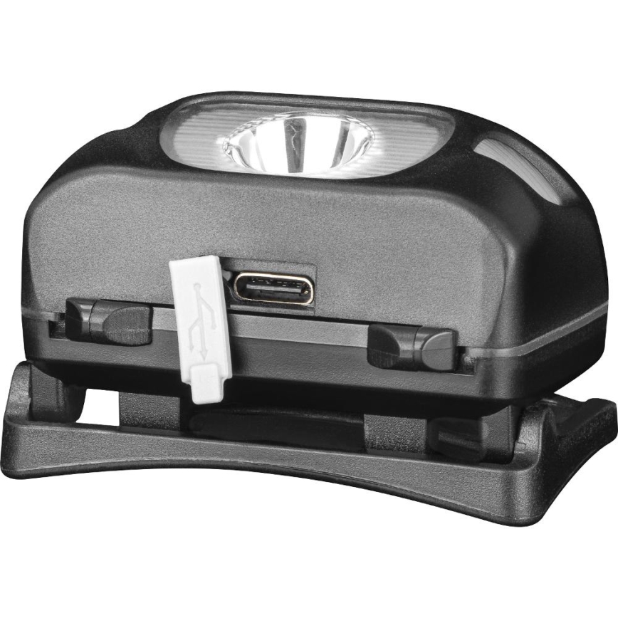 LED polnilna čelna svetilka LED/3W/1200 mAh IP44 črna