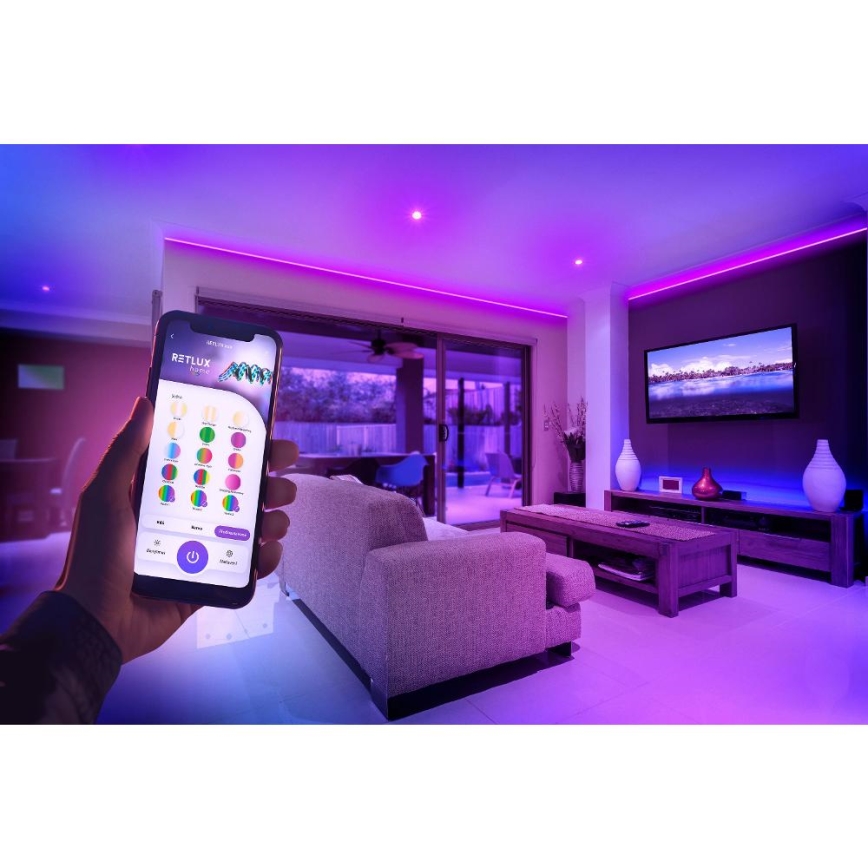 LED RGBW Pametni zatemnitveni trak 5m LED/230V 2700-6500K Wi-Fi Tuya + Daljinski upravljalnik