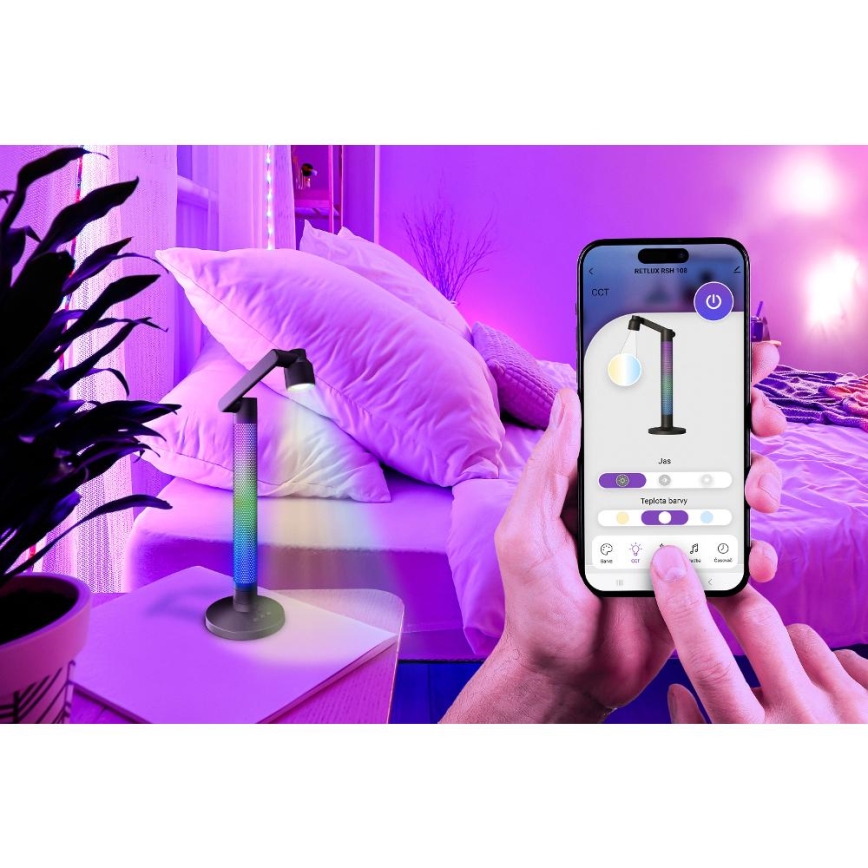 LED RGBW Zatemnitvena namizna svetilka LED/10W/5V 2700-6000K Wi-Fi Tuya + Daljinski upravljalnik