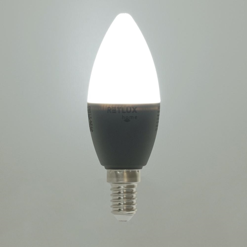 LED RGBW Zatemnitvena žarnica C37 E14/4,5W/230V 2700-6500K Wi-Fi Tuya