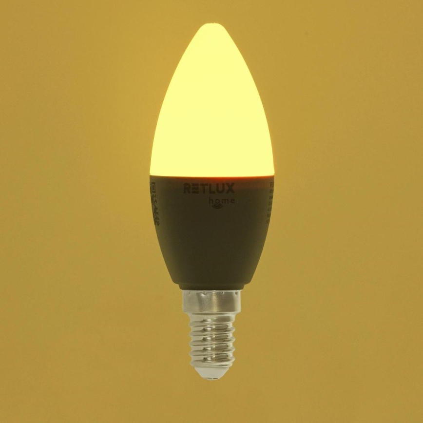 LED RGBW Zatemnitvena žarnica C37 E14/4,5W/230V 2700-6500K Wi-Fi Tuya