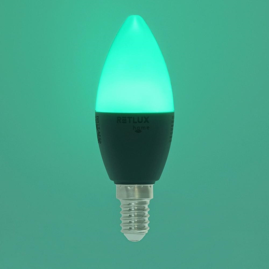 LED RGBW Zatemnitvena žarnica C37 E14/4,5W/230V 2700-6500K Wi-Fi Tuya