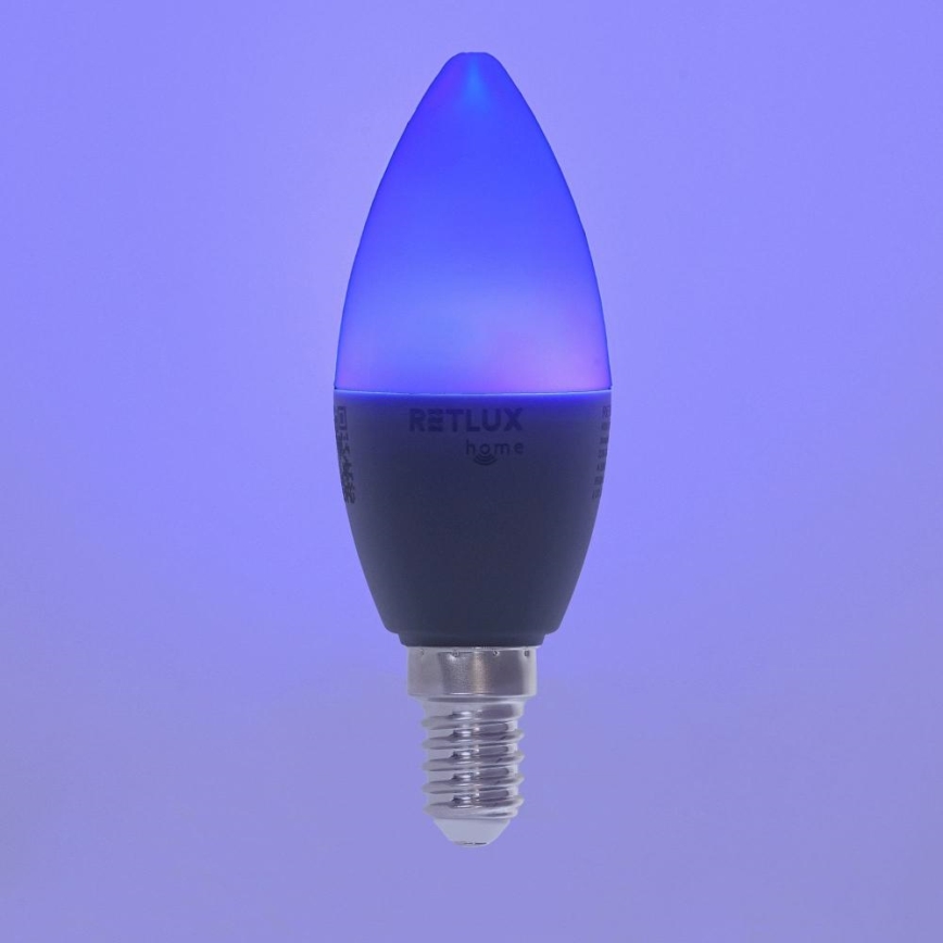 LED RGBW Zatemnitvena žarnica C37 E14/4,5W/230V 2700-6500K Wi-Fi Tuya