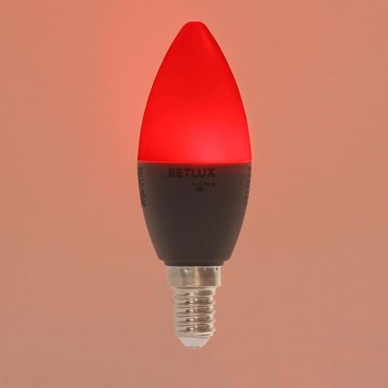 LED RGBW Zatemnitvena žarnica C37 E14/4,5W/230V 2700-6500K Wi-Fi Tuya