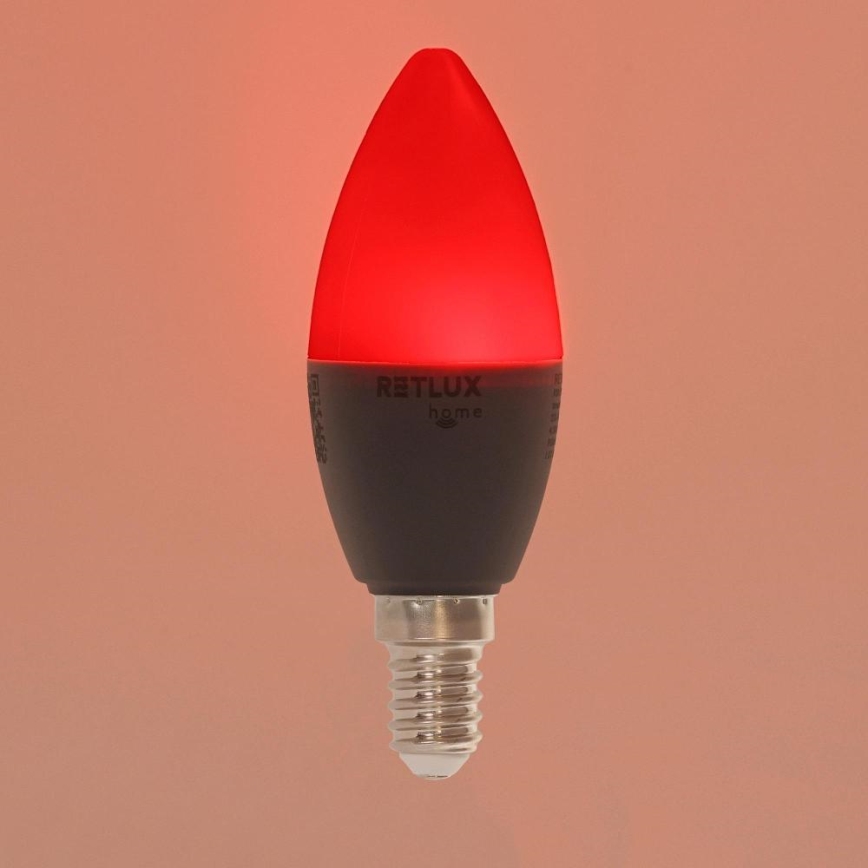 LED RGBW Zatemnitvena žarnica C37 E14/4,5W/230V 2700-6500K Wi-Fi Tuya