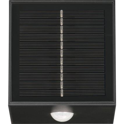 Retlux - LED sončna stenska svetilka s senzorjem LED/1W/3,7V 1200 mAh IP44 črna