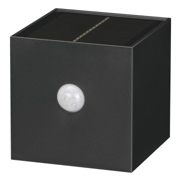 Retlux - LED sončna stenska svetilka s senzorjem LED/1W/3,7V 1200 mAh IP44 črna