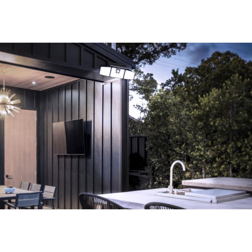 Retlux - LED Sončni reflektor s senzorjem LED/6,5W/3,7V 1200 mAh IP44