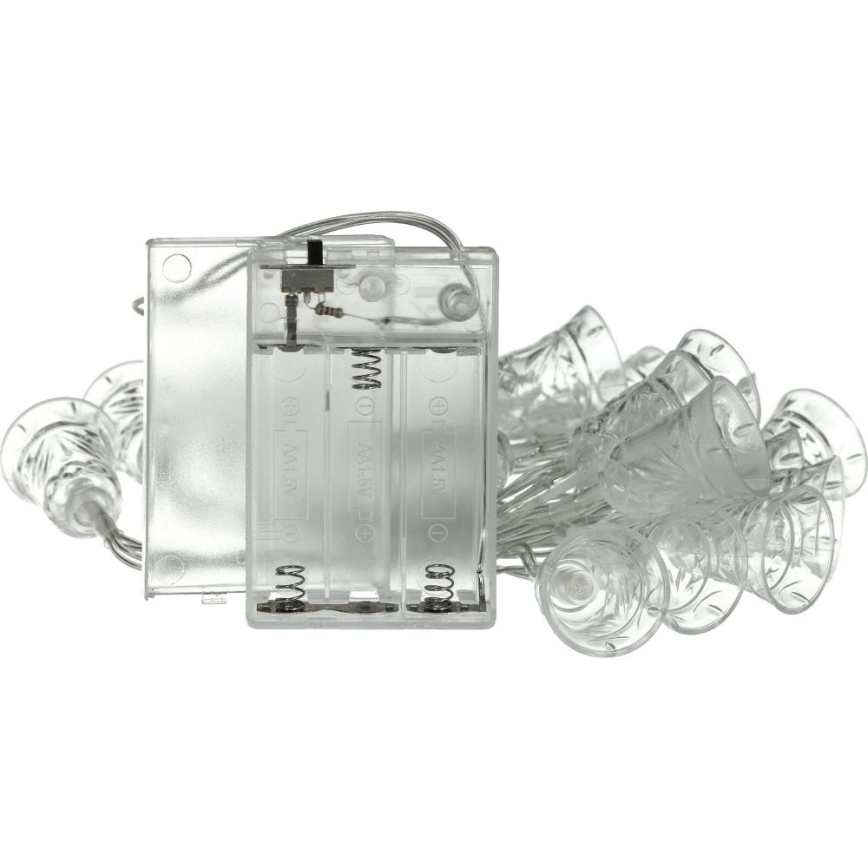 LED veriga 20xLED/3xAA/topla bela 2,2m zvončki