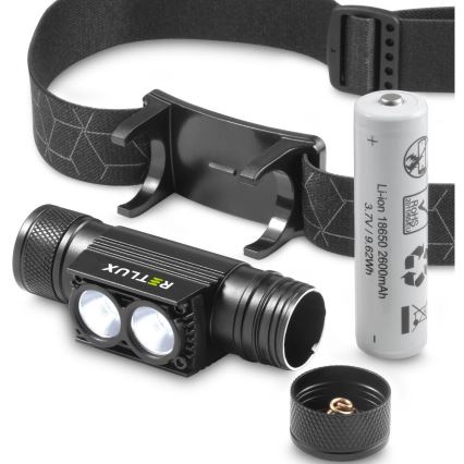LED Zatemnitvena polnilna aluminijasta naglavna svetilka LED/2600 mAh IP65
