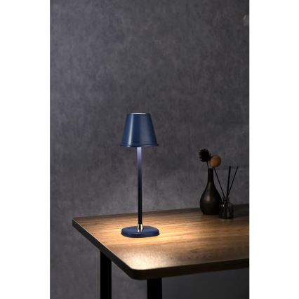 LED Zatemnitvena polnilna namizna svetilka LED/3W/1800 mAh temno modra