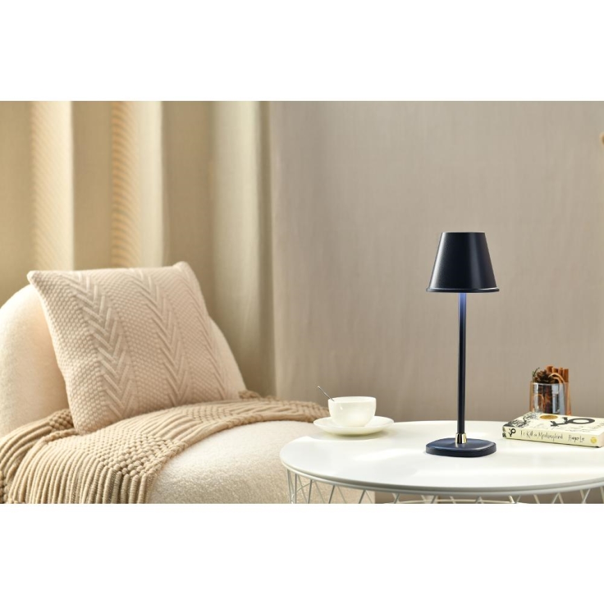LED Zatemnitvena polnilna namizna svetilka LED/3W/1800 mAh temno modra