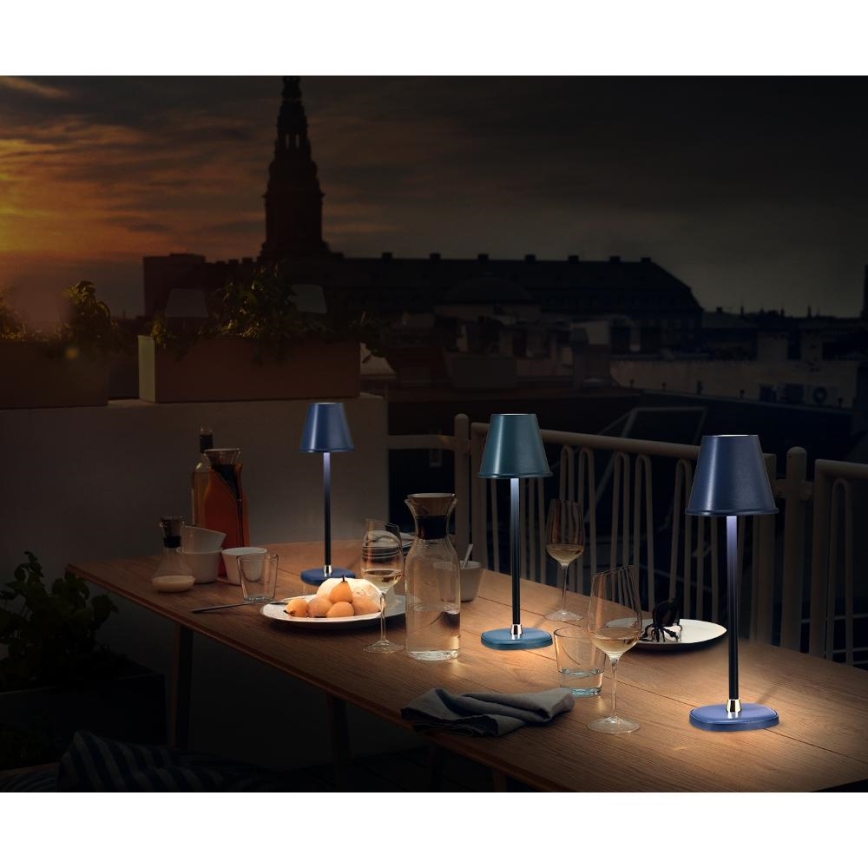 LED Zatemnitvena polnilna namizna svetilka LED/3W/1800 mAh temno modra