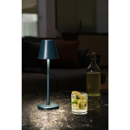 LED Zatemnitvena polnilna namizna svetilka LED/3W/1800 mAh temno modra