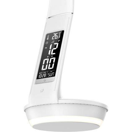 LED Zatemnitvena namizna svetilka z brezžičnim polnjenjem Qi 5W in zaslonom LED/6W/230V 3000/4000/6000K bela