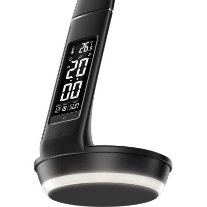 LED Zatemnitvena namizna svetilka z brezžičnim polnjenjem Qi 5W in zaslonom LED/6W/230V 3000/4000/6000K črna