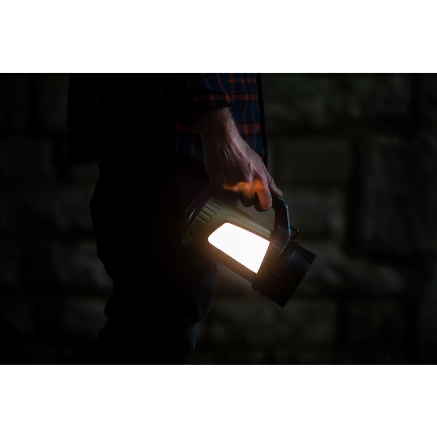 LED Zatemnitvena zunanja polnilna svetilka s power bankom LED/21W/4400mAh IP44