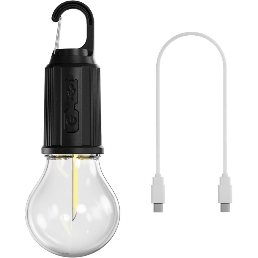 Retlux - LED zatemnjevalna polnilna svetilka LED/0,3W/USB 400 mAh IP44 črna