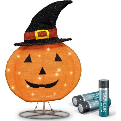 LED Zunanja dekoracija HALLOWEEN LED/3xAA/topla bela IP44 buče